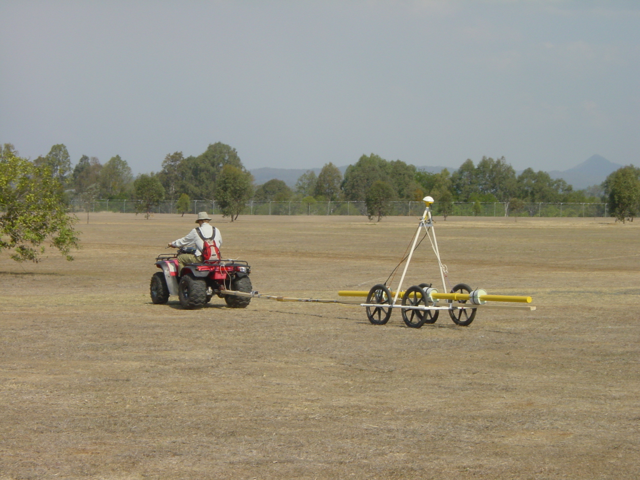 DUALEM-4S on a cart with solid wheels and GPS